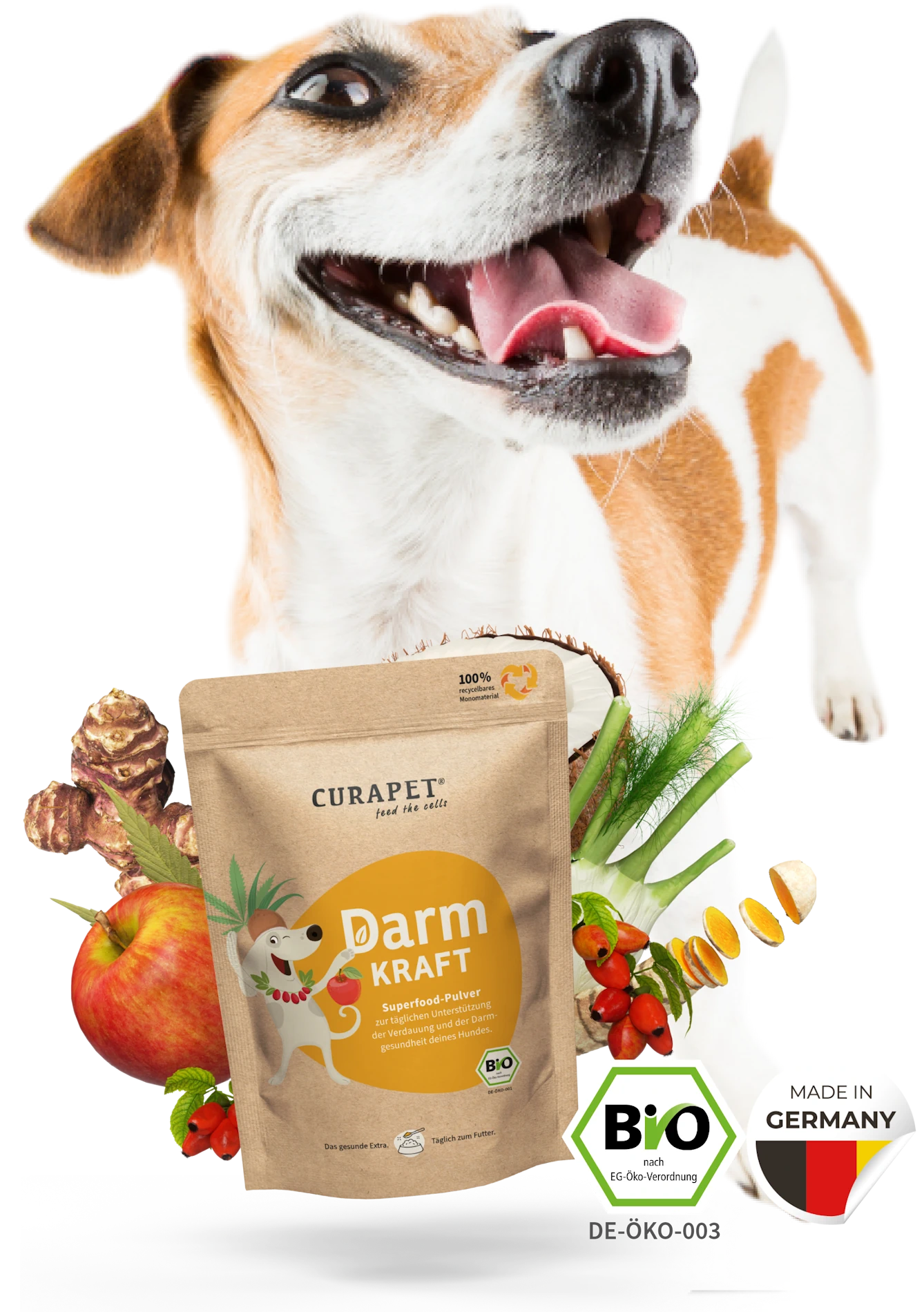 Hund-darmkraft superfood pulver mobil